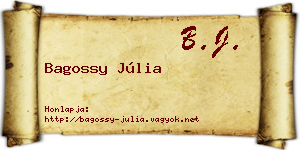 Bagossy Júlia névjegykártya