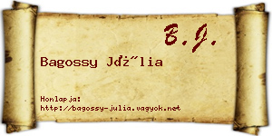 Bagossy Júlia névjegykártya