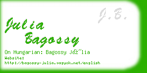 julia bagossy business card